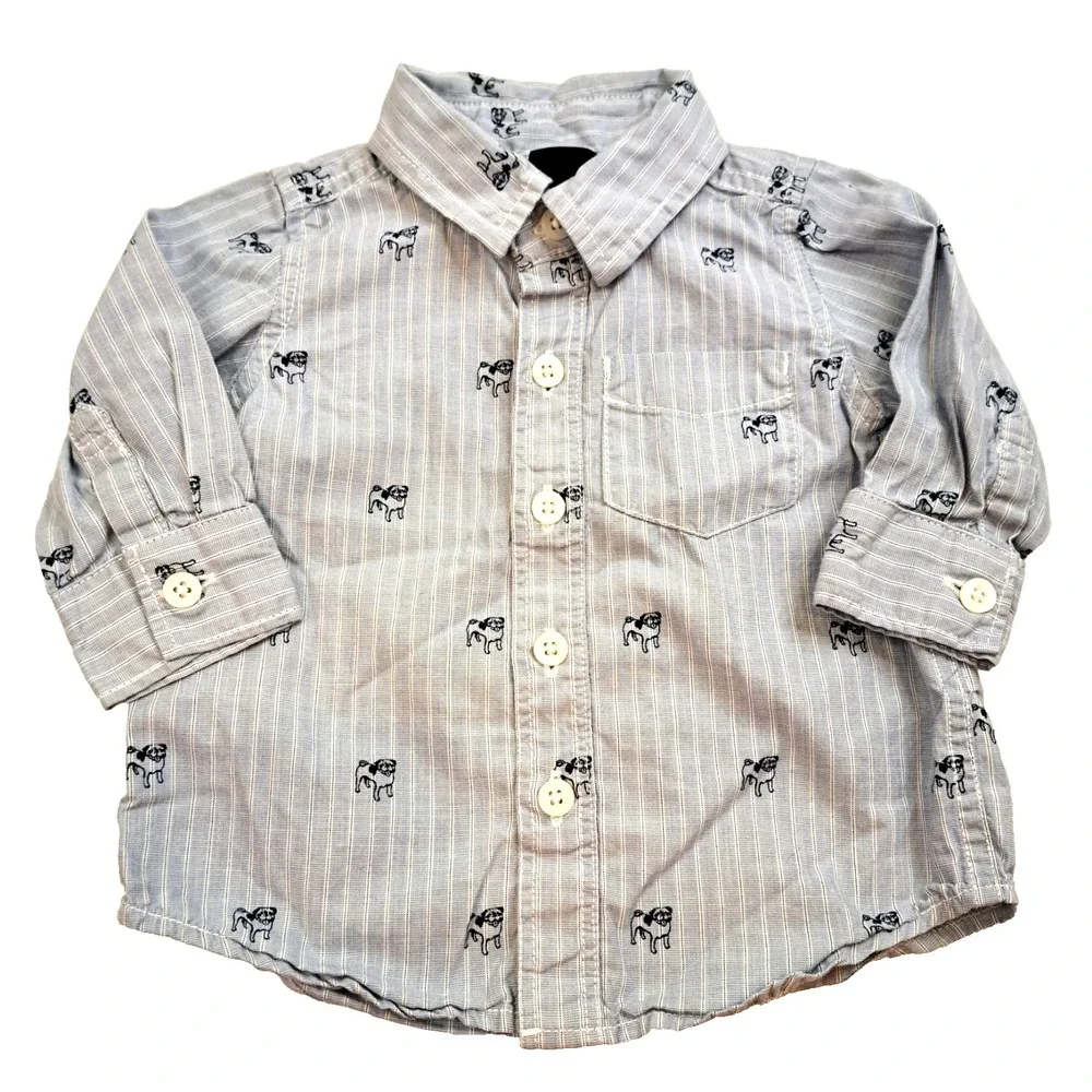 Preppy Baby Boy 3-6 Mo‎ Outfit Baby Gap Shirt Denim Shorts